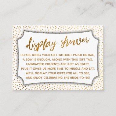 Display Bridal Shower Faux Gold Confetti Gift Invitations