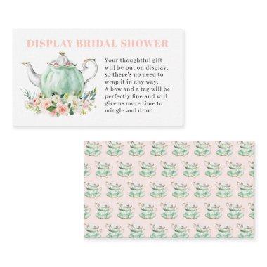 Display Bridal Shower Tea Party Enclosure Invitations