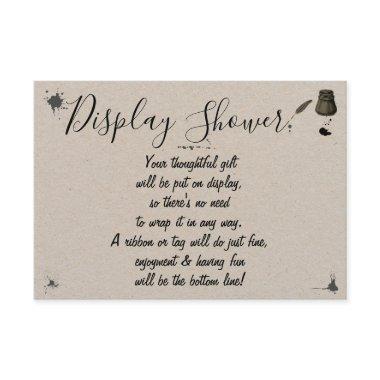 Display Bridal Wedding Shower Pen & Inkwell Enclosure Invitations