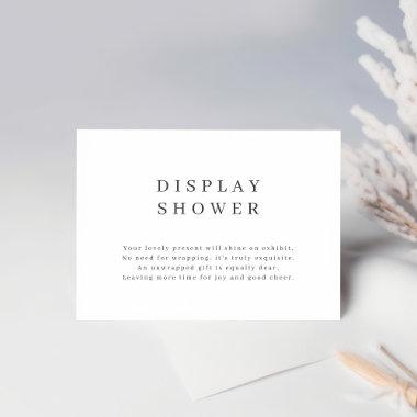 Display Shower Clean Simple Bridal Shower Enclosure Invitations
