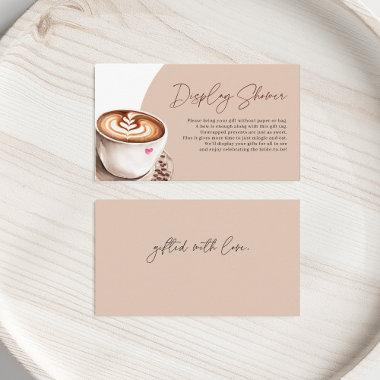 Display Shower Coffee Love Brewing Bridal Shower Enclosure Invitations