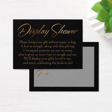 Display Shower Elegant Gold & Black Gift Tag