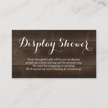 Display Shower Enclosure Invitations Insert | Rustic