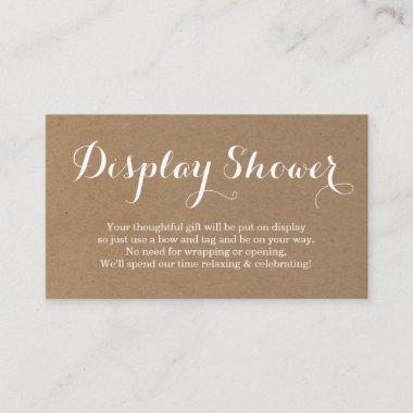 Display Shower Enclosure Invitations Insert | Rustic