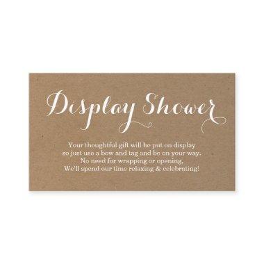 Display Shower Enclosure Invitations Insert | Rustic