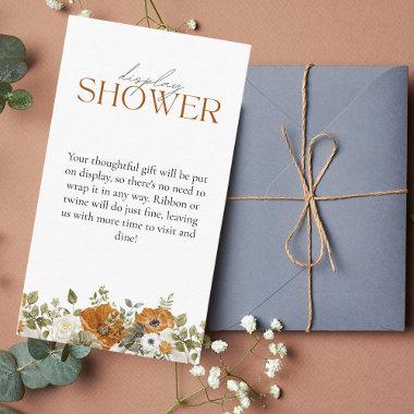 Display Shower Fall in Love Bridal Shower Enclosure Invitations