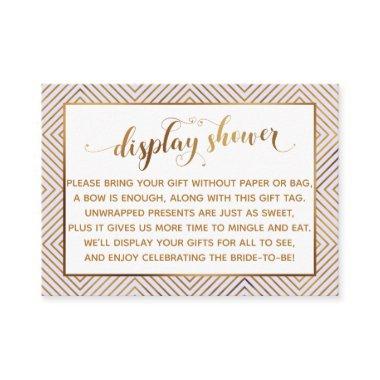 Display Shower Heart Gold Script Lavender Gift Tag Enclosure Invitations