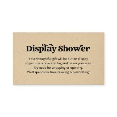 Display Shower Invitations Insert