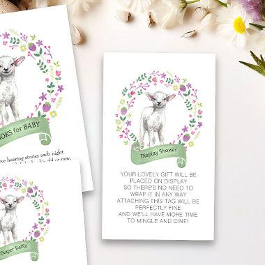 Display Shower No Wrap Poem Little Lamb Enclosure Invitations