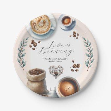 Disposable  Plates Love is Brewing