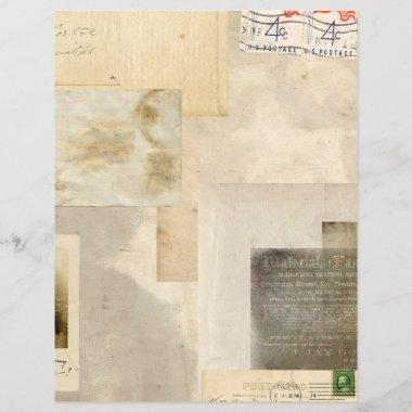 Distressed Vintage Faded Journal Scrapbook Paper