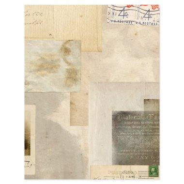 Distressed Vintage Faded Journal Scrapbook Paper