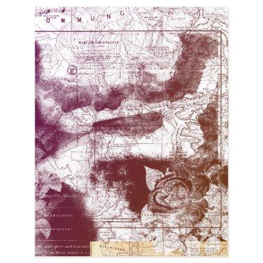 Distressed Vintage Maps Journal Scrapbook Paper