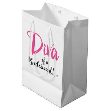 "Diva of a Bridesmaid!" Medium Gift Bag