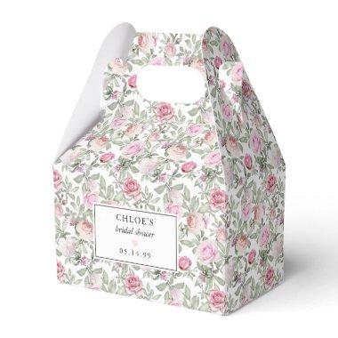 DIY Blush Pink Watercolor Floral  Favor Boxes