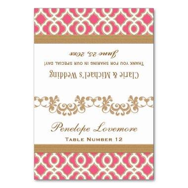 DIY Hot Pink Gold Moroccan Fold-Over Place