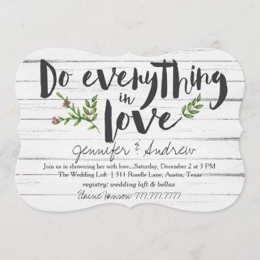Do Everything in Love Bridal Invitations