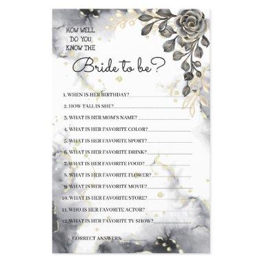 Do you know the Bride Black Roses Shower Game  Flyer