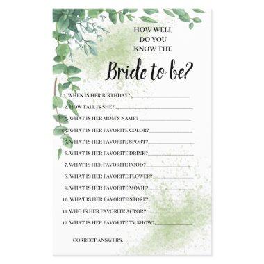 Do you know the Bride Eucalyptus Shower Game  Flyer