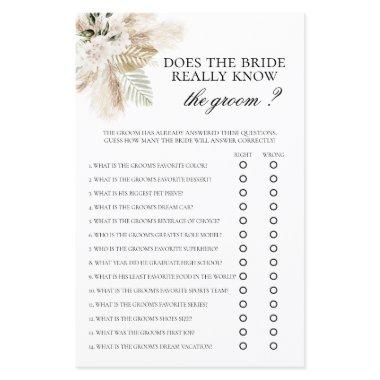 Does the Bride really know the groom? bridal game