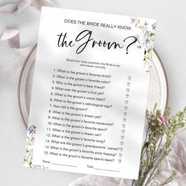 Does The Bride Really Know The Groom Game Invitations