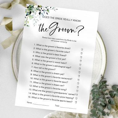 Does The Bride Really Know The Groom Game Invitations