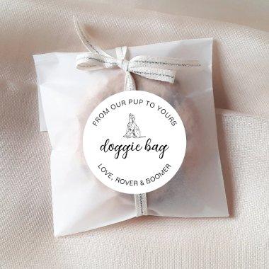 Doggie Dog Treat Pet Wedding Favor  Classic Round Sticker