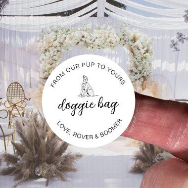Doggie Dog Treat Pet Wedding Favor Bridal Shower Classic Round Sticker