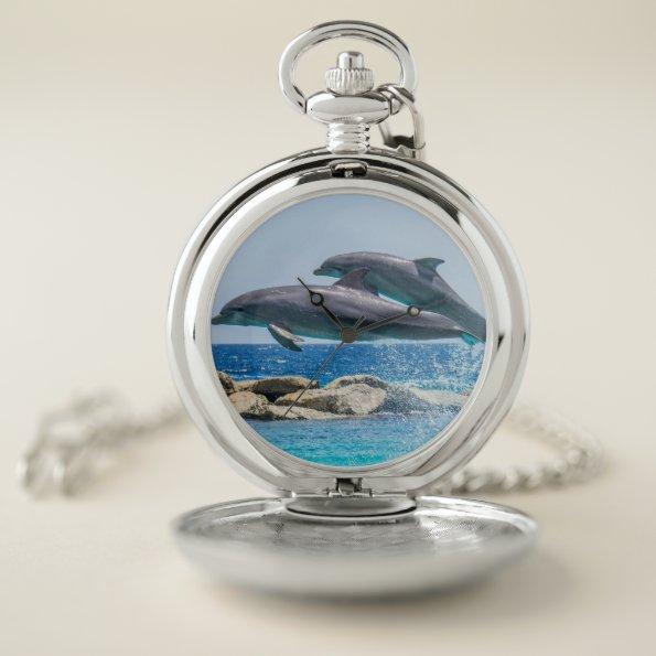 Dolphin Marine Animal Swim Dive Destiny Destiny's Pocket Watch