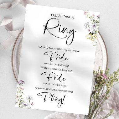 Don't Say Bride Wildflower Bridal Shower Game Invitations