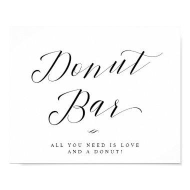 Donut Bar Chic Calligraphy Script Wedding Sign