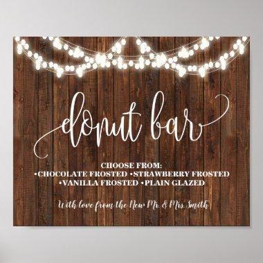 Donut Bar Western Bridal Wedding Party Sign