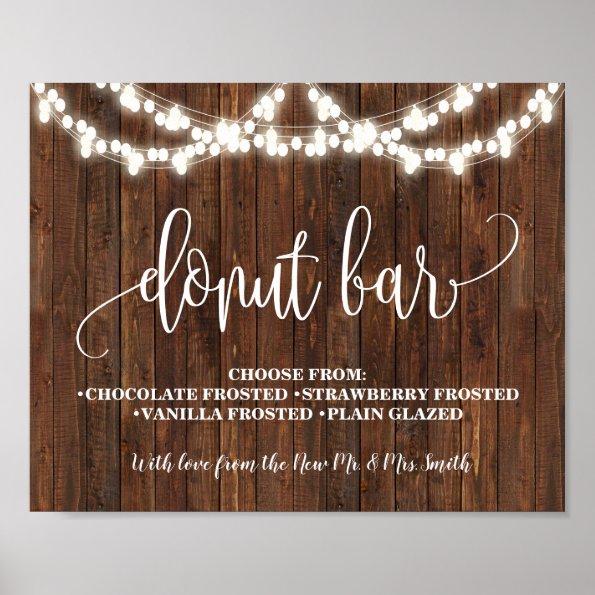 Donut Bar Western Bridal Wedding Party Sign