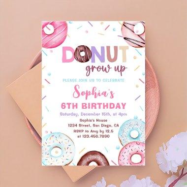 Donut Grow Up Watercolor Donut Birthday