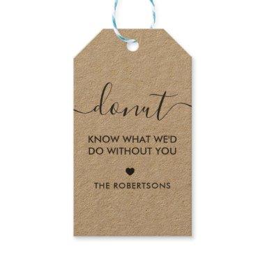 Donut Know What We'd Do Without You Tag, Kraft Gift Tags