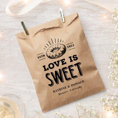 Donut Love Is Sweet Rustic Wedding Favor Bag