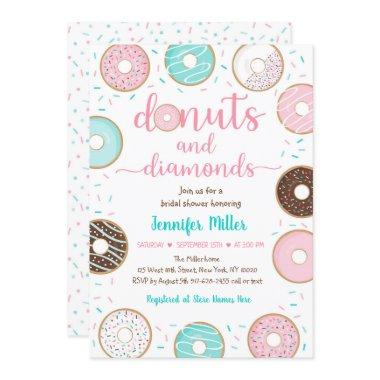 Donuts and Diamonds Bridal Shower Invitations