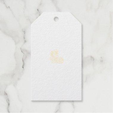 Dot, Sherpa Blue, Golden Sand Design Foil Gift Tags