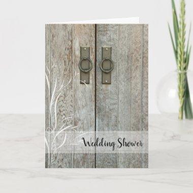 Double Barn Door Country Wedding Shower Invitations