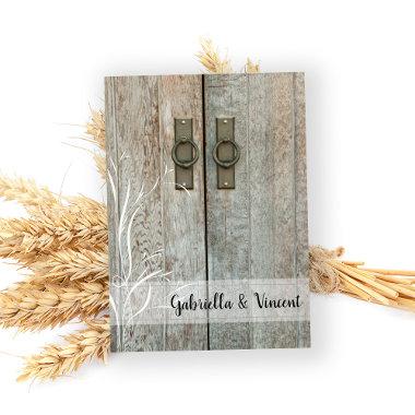 Double Barn Doors Country Wedding Flat Notes