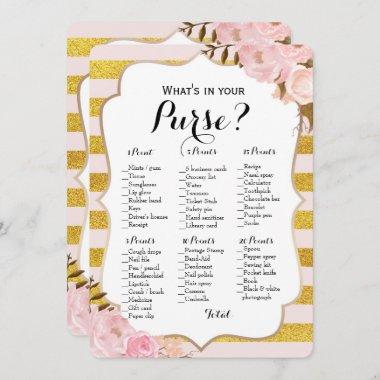 Double Side - 2 Bridal Shower Games Purse | Wishes Invitations