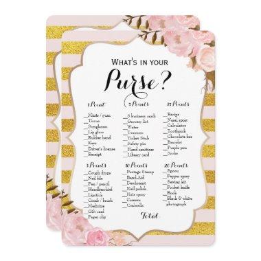 Double Side - 2 Bridal Shower Games Purse | Wishes Invitations