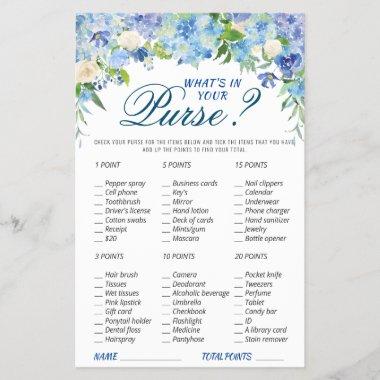 DOUBLE SIDE Blue Hydrangea Bridal Shower Game