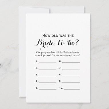 Double Side - Bridal Shower Games How Old | Advice