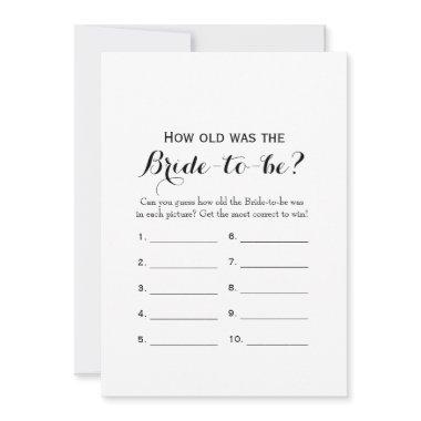 Double Side - Bridal Shower Games How Old | Advice