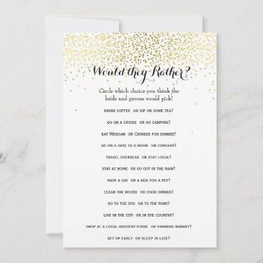 Double Side Gold Confetti Bridal Shower Games
