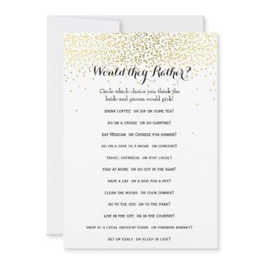 Double Side Gold Confetti Bridal Shower Games