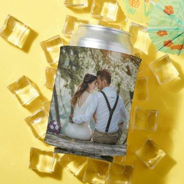 Double Sided Add Your Own Custom Wedding Photo Can Cooler
