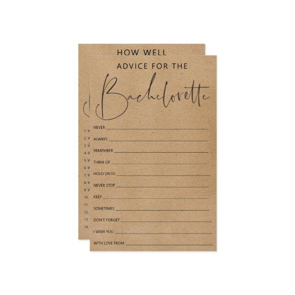 Double Sided Bachelorette Party Game