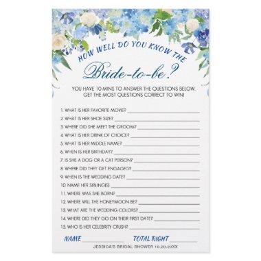 DOUBLE SIDED Blue Hydrangea  Game